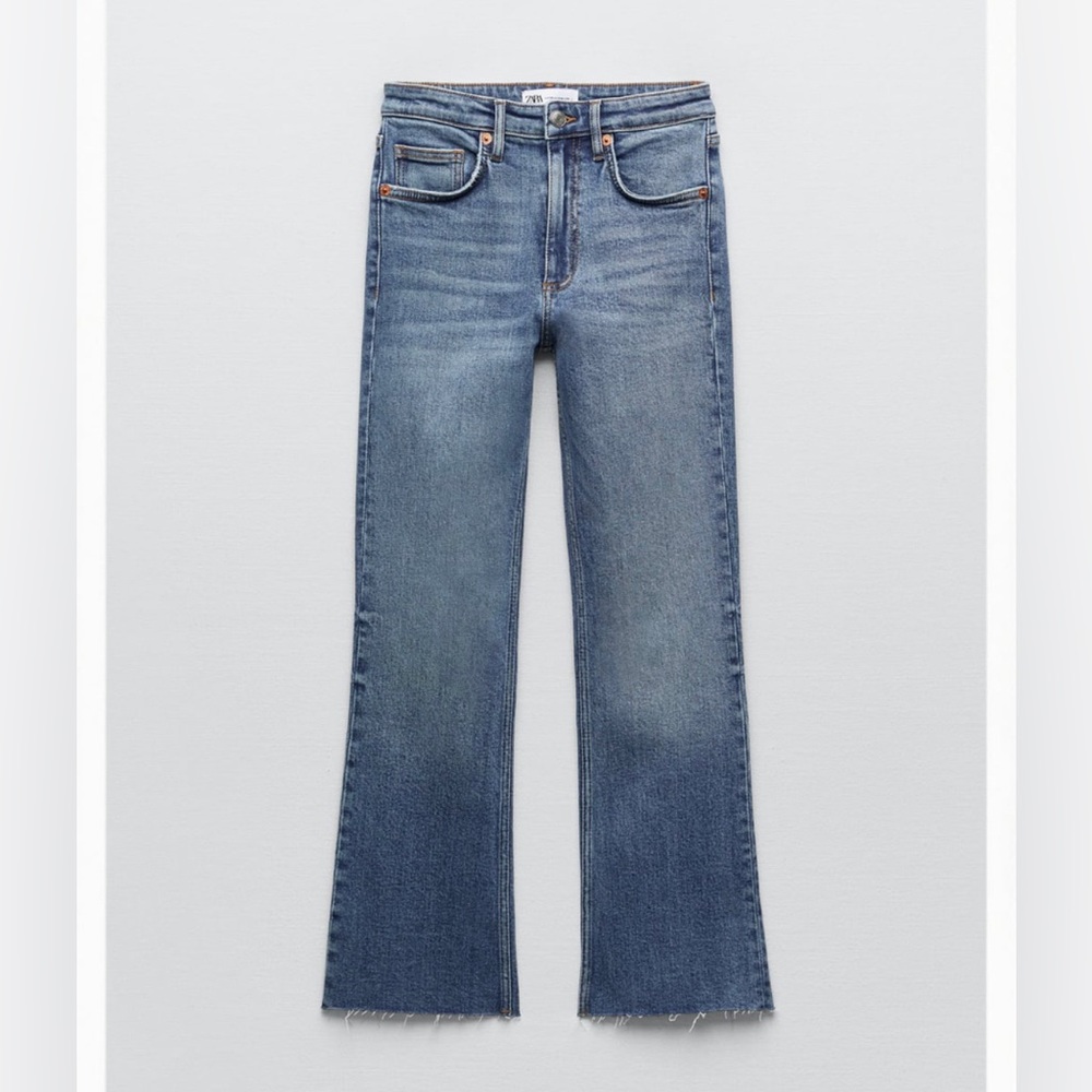 ZARA flare crop jeans